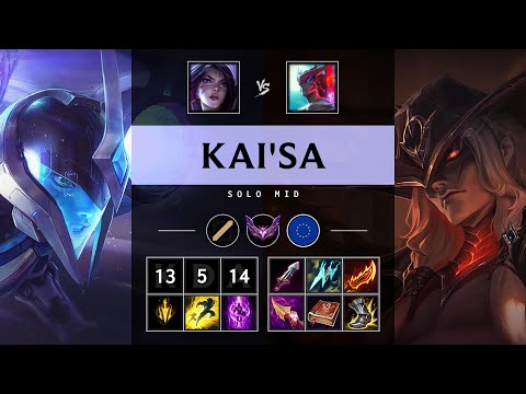 Kai'Sa Mid vs Yone: Triple Kill, Unstoppable - EUW Master Patch 14.24