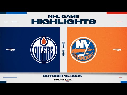 NHL Highlights | Oilers vs. Islanders - October 16, 2025