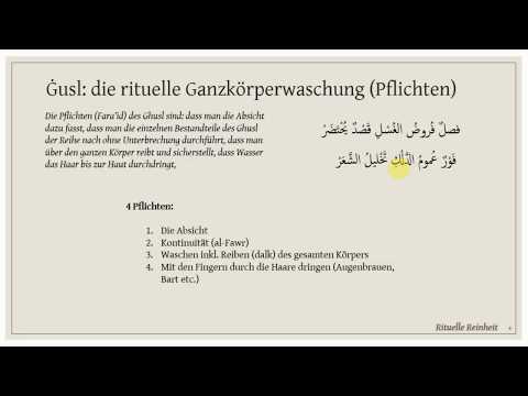 Maliki Fiqh Basics 6 - Rituelle Reinheit - Ghusl rituelle Ganzkörperwaschung