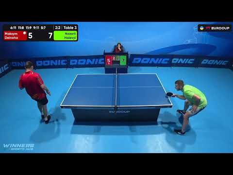 11:10 Maksym Deineha - Nazarii Haievyi 01.09.2023 TT Euro.Cup  Ukraine Master. TABLE 3