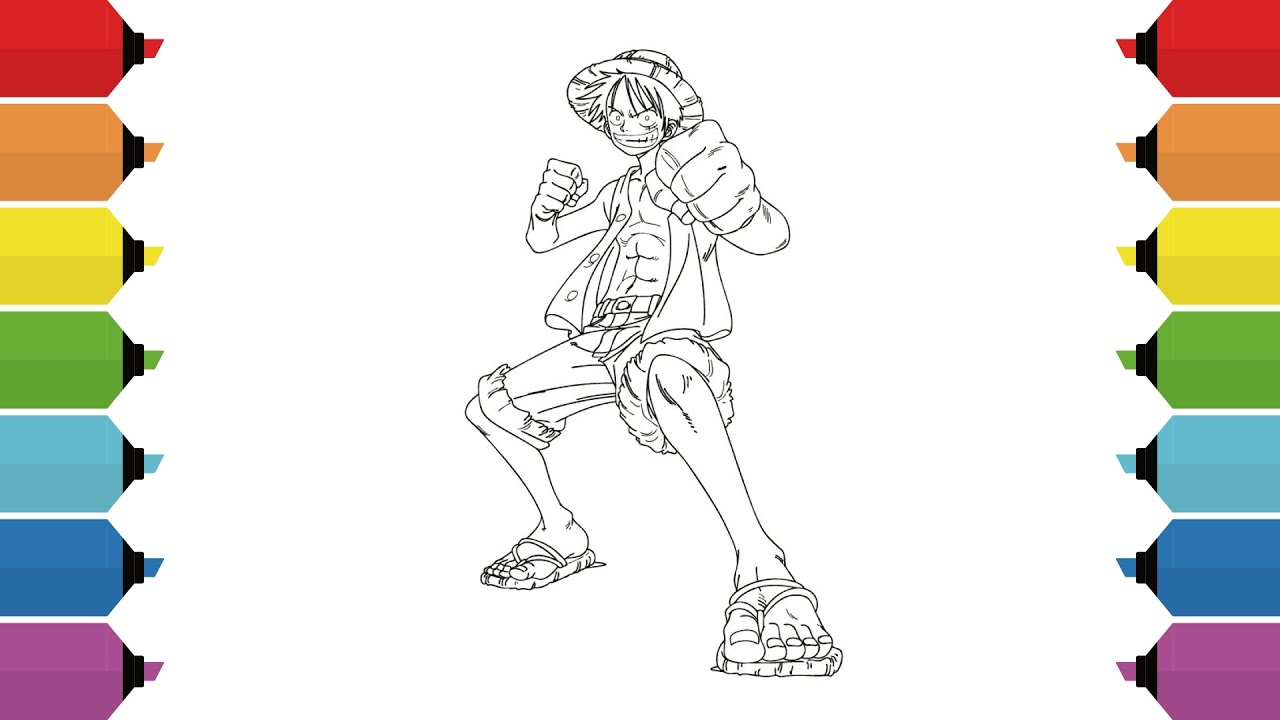 Coloring Monkey D. Luffy Coloring Page | One Piece