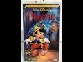 Opening To Pinocchio 60th Anniversary Edition VHS 1999 Version 1