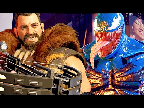 What If Cyan Blue Venom Fights Kraven In Marvel Spider-Man 2