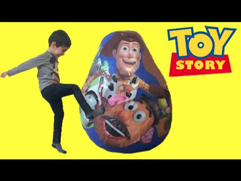 Toy Story GIANT Surprise Egg Opening - Buzz Lightyear, Woody, Jessie and Mr. Potato Head Toys