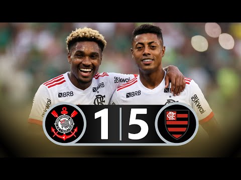 ⚫⚪ CORINTHIANS 1 X 5 FLAMENGO 🔴⚫ 🏆 Jogo Histórico 2020 🎙️Cléber Machado ⚽ melhores momentos