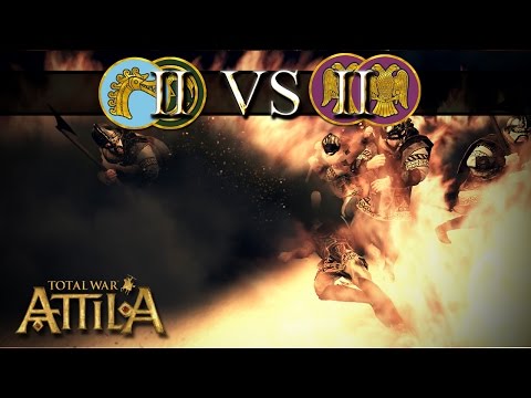 Total War Attila 2v2 - Sassanids x 2 vs Alans and Danes