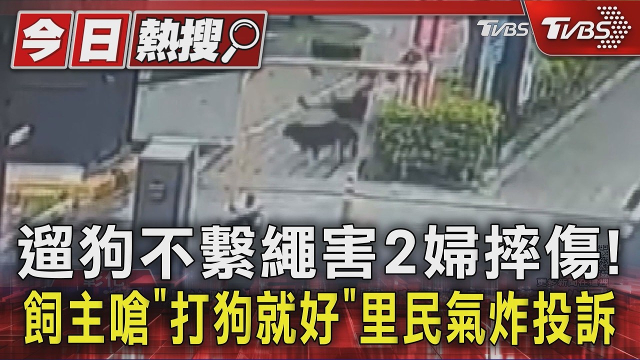 遛狗不繫繩害2婦摔傷！飼主嗆「打狗就好」　里民氣炸投訴
