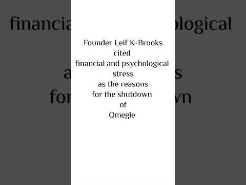 Omegle shutdown by its owner Leif K-Brooks | #omegle #shortvideo #viral #ytshorts #Tech4bliss