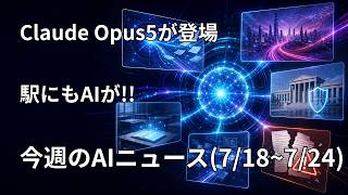 週刊AIニュース｜Claude Opus5が登場、駅にもAI、暮らしがまた一歩（2026年7月18〜24日）