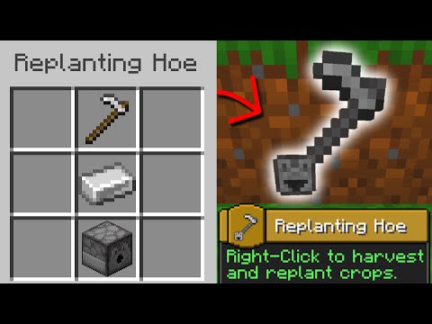 INSANE! I added a Replanting Hoe to Minecraft
