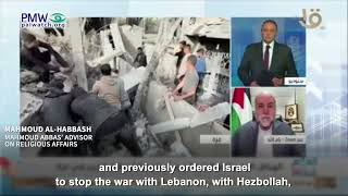 Habbash saying US can stop the war