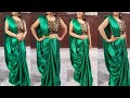 Infinity Drape How To Drape Wear Satin Silk Saree For Beginners Easy Nd Quick Saree Draping