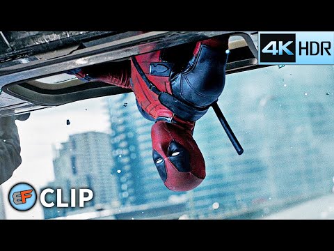 Deadpool "Maximum Effort" - Car Fight Scene | Deadpool (2016) 4K HDR Movie Clip