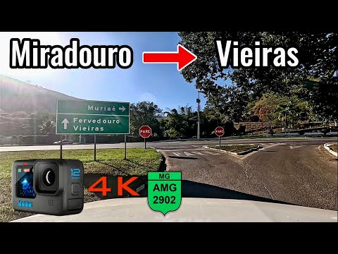 De Miradouro (MG) até Vieiras, em tempo real. 