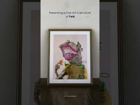“Presenting a Fine Art Caricature of Pelé” | #caricature #pelé #drawing #fineart #cartoon