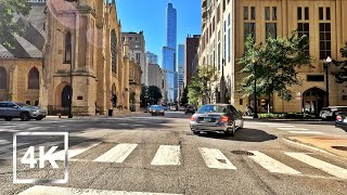 4K Driving in Downtown Chicago - River North to South Loop and beyond - HDR - USA - 2023