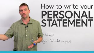 How to write a PERSONAL STATEMENT for university or college