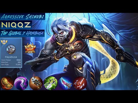 Agressive Shinobi, 75% win rate!!! NIQQZ Top Global 7 Hayabusa gameplay