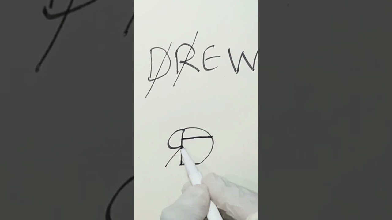 Drew Letter Logo Design from start to finish