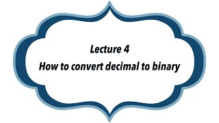 Download the video "How to convert decimal to binary"