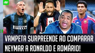 ‘A única diferença do Neymar para esses caras é…’: Vampeta dá aula ao falar de Ronaldo e Romário