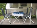 Campart Campingtisch Michigan mit rollbarer Tischplatte, 140 x 70 cm