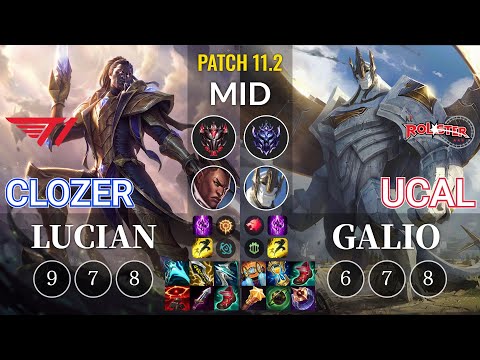 T1 Clozer Lucian vs KT Ucal Galio Mid - KR Patch 11.2