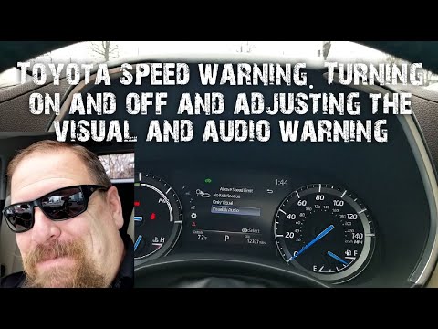 Toyota speed limit warning. Turn on, off and adjust the settings.