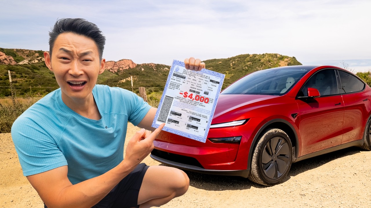 Tesla Model Y parked in Southern California driveway