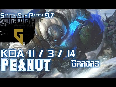 Gen Peanut GRAGAS vs LEE SIN Jungle - Patch 9.7 KR Ranked