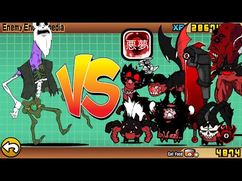 The Battle Cats - Ancient Immortal Papaluga VS Nightmare Bosses!