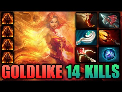Gambit.Gpk | LINA GOLDLIKE 14 KILLS | Dota 2 HightLight 1440p