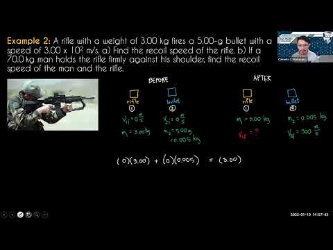 Sample Problem - Recoil Velocity of Rifle (Part 10)