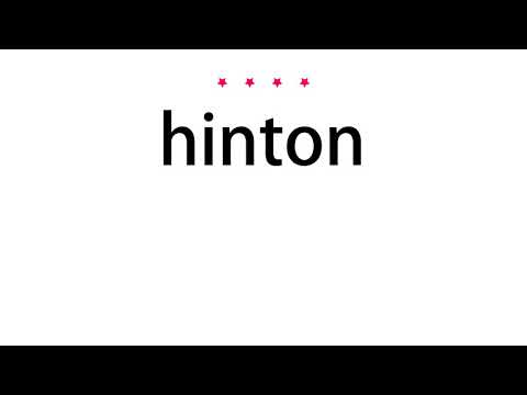 How to pronounce hinton - Vocab Today
