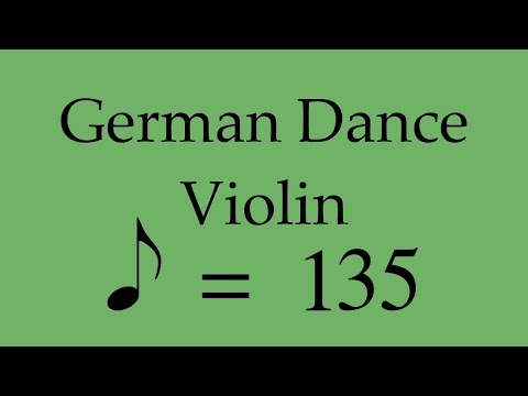 Suzuki Violin Book 5 | German Dance | Piano Accompaniment | 135 BPM