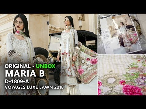 Maria B Collection 2018 - Unbox 9A Voyages Luxe Lawn 2018 - Pakistani Branded Dresses Video