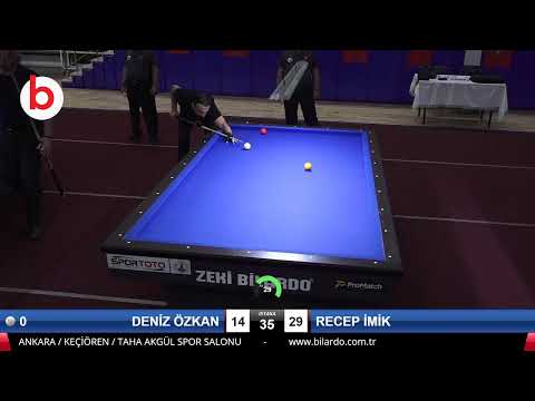 DENİZ ÖZKAN & RECEP İMİK Bilardo Maçı - 2019 TÜRKİYE KUPASI 2.ETAP ERKEKLER-4.ÖN ELEME