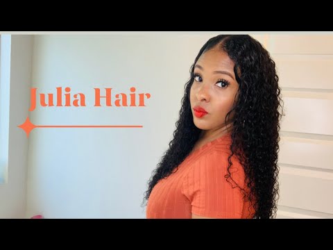Curly U-part wig unboxing and install | Julia hair