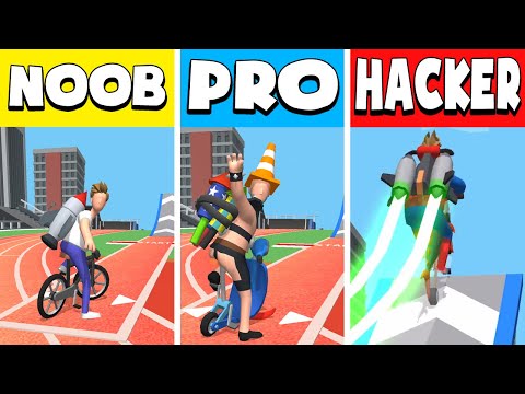 NOOB vs PRO vs HACKER - Bike Hop: Be a BMX Rider