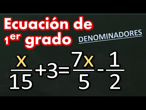 First degree equations with fractions
