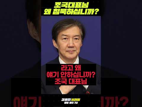 조국대표님, 왜 침묵하십니까? #조국혁신당 #성비위