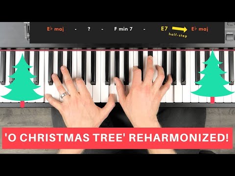 Beginner Jazz Piano Arrangement of 'O Christmas Tree'