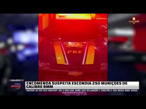ENCOMENDA SUSPEITA ESCONDIA 250 MUNIÇÕES DE CALIBRE 9MM