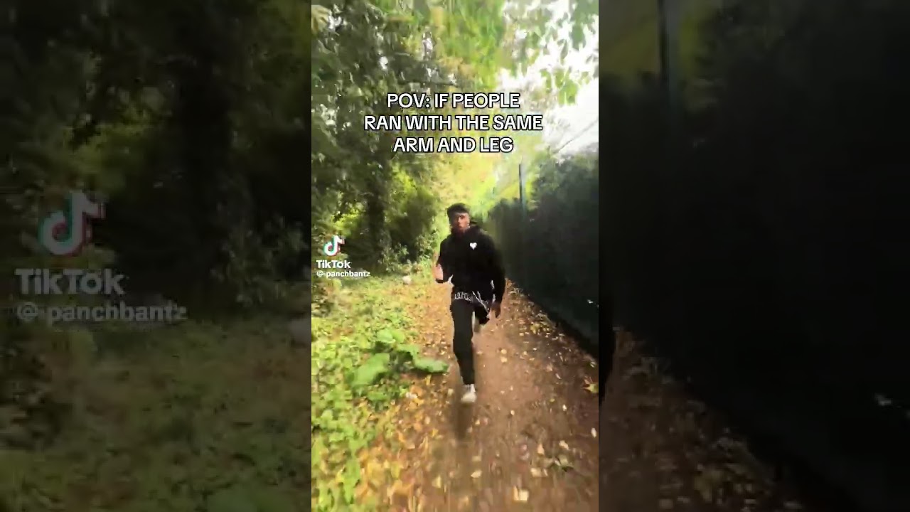 running with the same arm and leg💀 #funny #entertainment  #tiktok #youtubeshorts #comedy #youtube