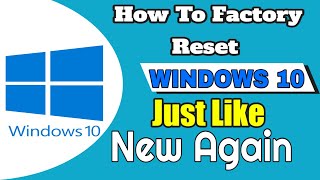 This Is How To Factory Reset Your Pc Or Laptop Running Windows 10 #shorts #howto #windows10