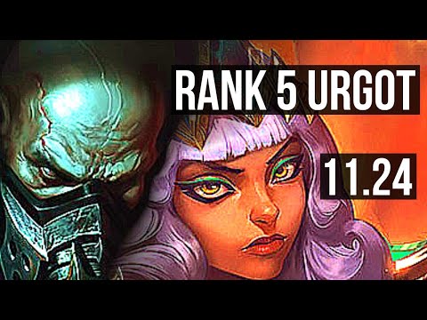 URGOT vs QIYANA (MID) | Rank 5 Urgot, Dominating | BR Grandmaster | 11.24