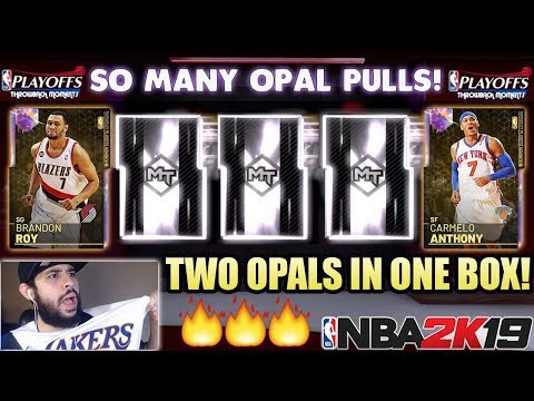 WE PULLED TWO GALAXY OPALS IN ONE BOX IN THE GREATEST NBA 2K19 MYTEAM PACK OPENING WITH OPAL CARMELO Video