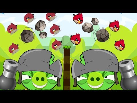 Angry Birds Cannon Collection 2 - OVERDRIVE FULL THROW STONE AND BIRD TO CANNON  PIG!