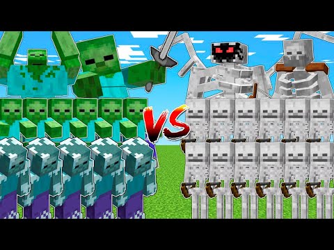 ZOMBIE Army vs SKELETON ARMY !
