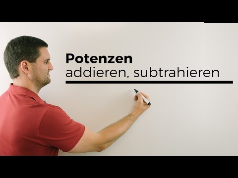 Potenzen addieren und subtrahieren | Mathe by Daniel Jung